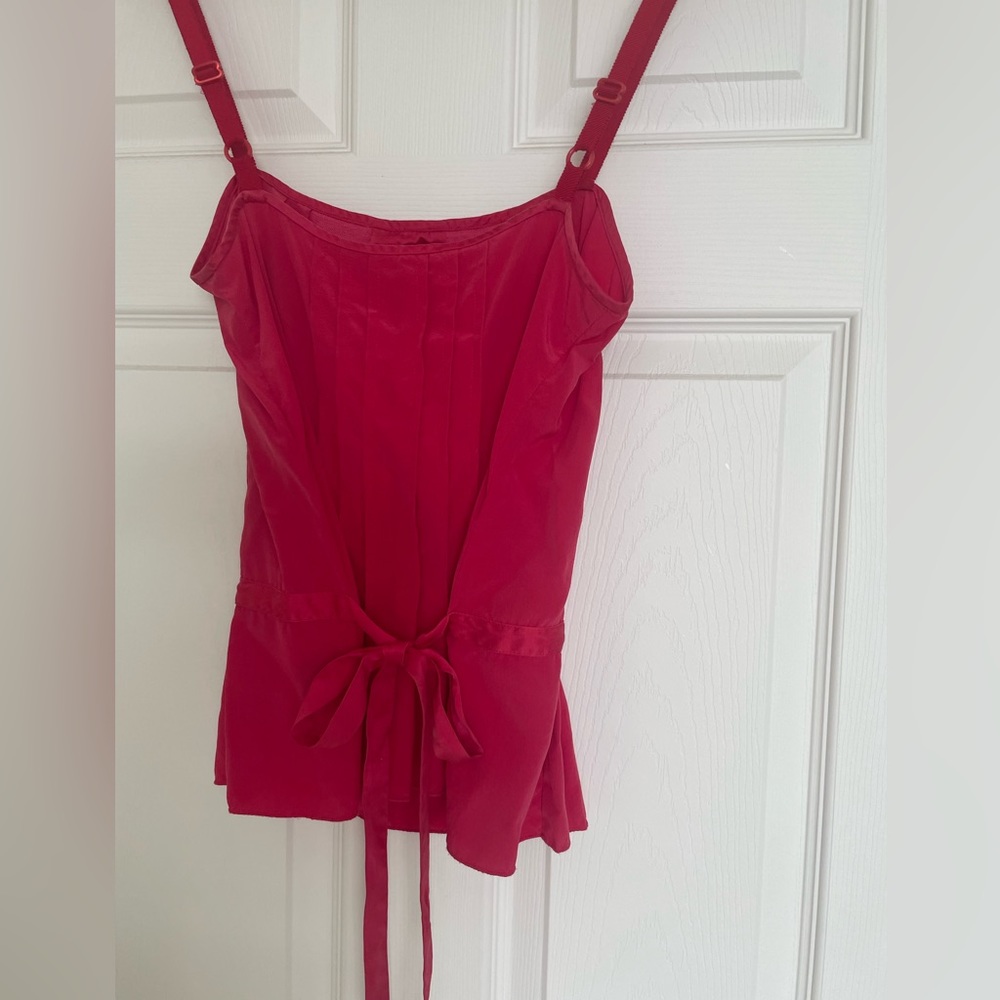 Marc Jacobs fuchsia brushed silk tank (size 4)